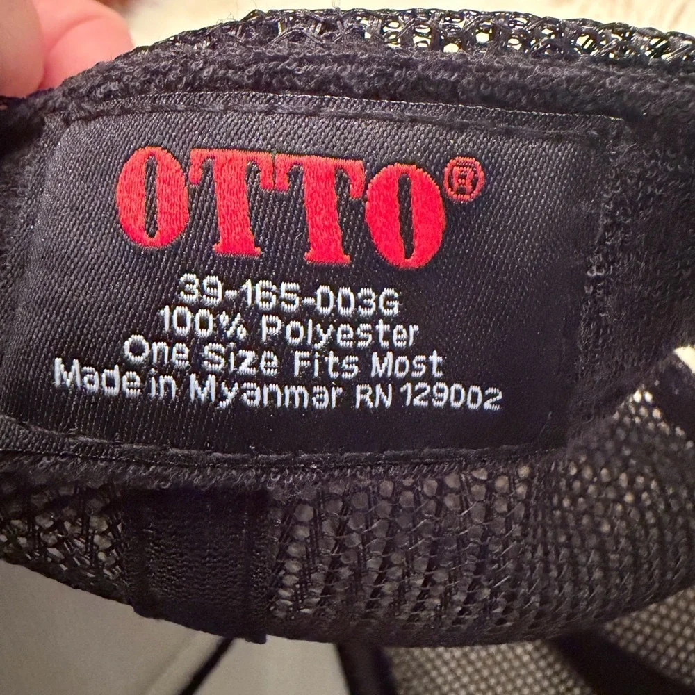 NWT Custom Made Fat & Happy Black and Yellow Otto Trucker Hat